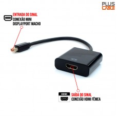 Cabo Adaptador Mini Displayport x HDMI ADP-202BK Plus Cable